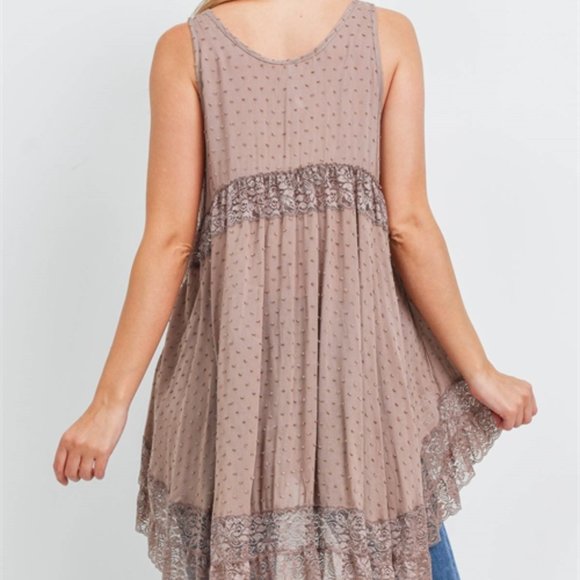 Mocha Detailed Boho tunic top - Picture 6 of 14